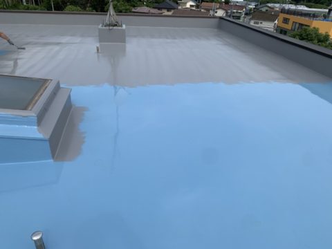 都筑区　屋上防水　駐車場防塵塗装